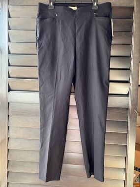 Retrology Women's Large Black Stretchy Pull on Pants Powlift Tech NWT